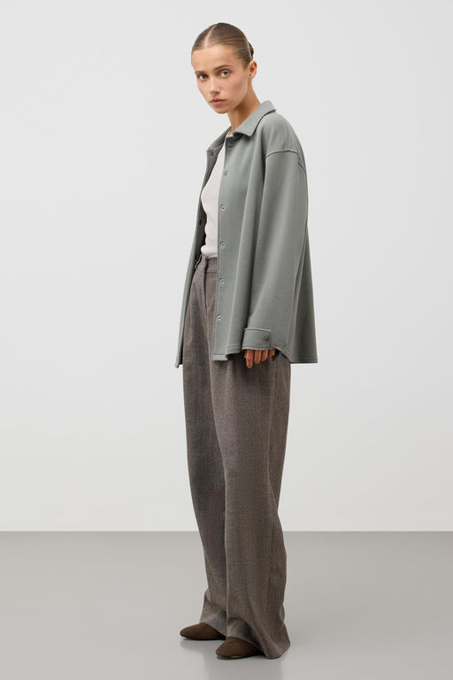 ЕВТ 3337/пряный базилик рубашка жен