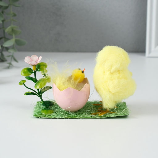 Фигурка Курочка с цыплёнком, 5.5?12?8.7 см