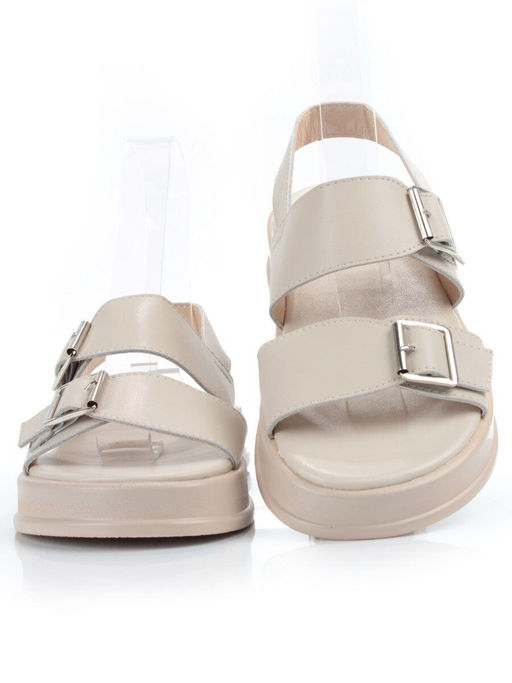 08-PEAQ196-2 LT. BEIGE Босоножки женские (натуральная кожа) - Фабричный китай фото 7
