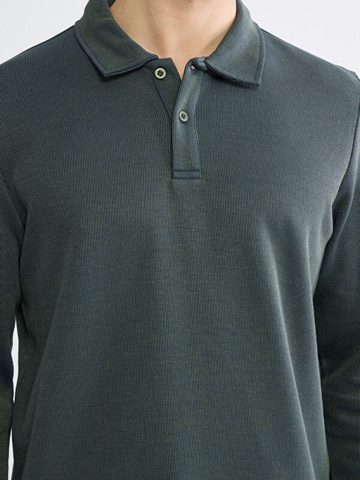 Polo Yaka Erkek Sweatshirt