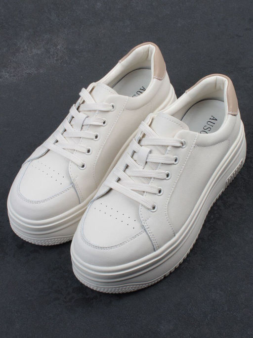 03-YC457-1 BEIGE Кроссовки женские (натуральная кожа)