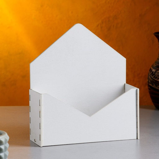 Кашпо деревянное 18620 см Конверт Радель Полнота, белый Дарим Красиво