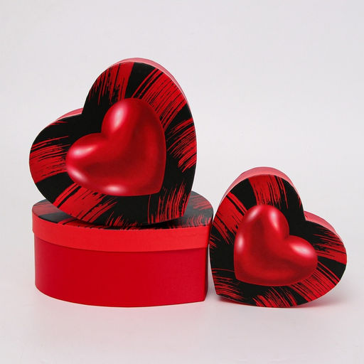 Набор подарочных коробок 3 в 1 Сердца 22?20?9/19?17?7.5/16?13.5?6 см