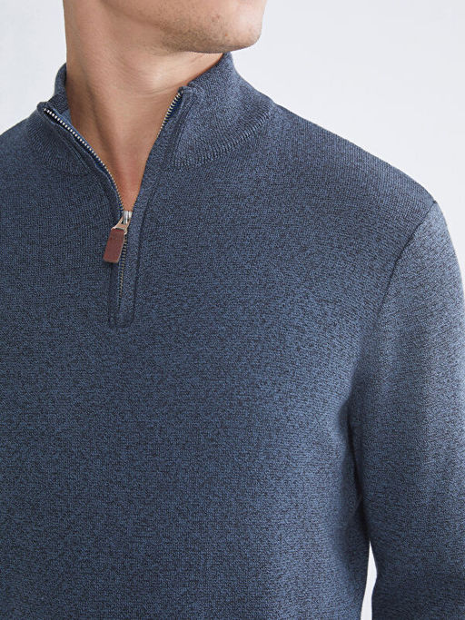 Dik Yaka Erkek Triko Kazak