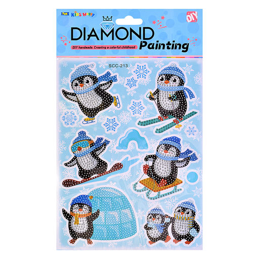 Мозаика алмазная "Приключения пингвинёнка" 17.5*23.5см
