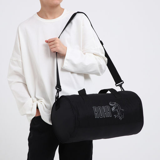 Сумка спортивная ROAR, 40×24×21, на молнии, длинный ремень, черная
