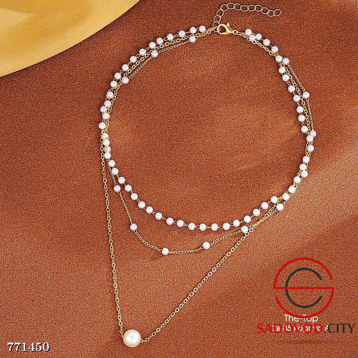 Тройное жемчужное ожерелье