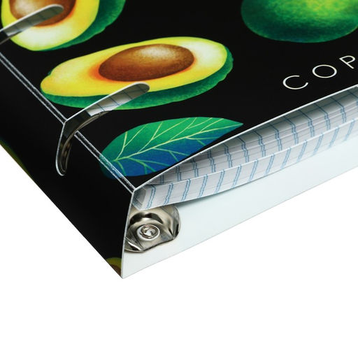 Тетрадь на кольцах, в клетку, 160 листов Авокадо на темном, пластиковая обложка, блок офсет - Calligrata фото 3