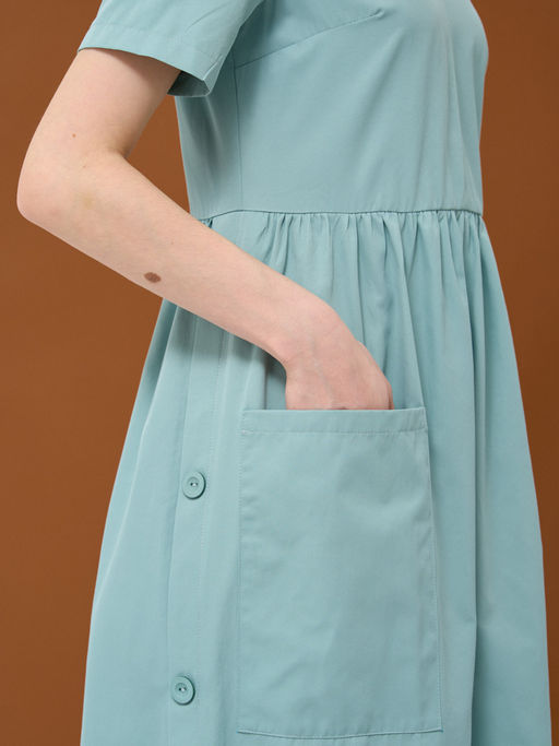 Платье хлопок OD-795-1 с планкой св.зеленое OD-795-1 - Tantino фото 10