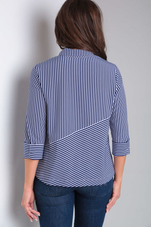 Блуза Modema 726-2 синяя полоска  фото 2