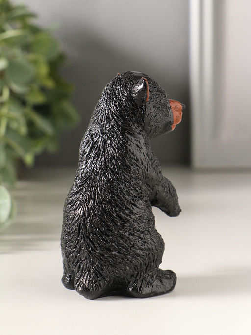 Фигурка «Медведь стоя», 9.5×5.5×5.5 см, чёрный