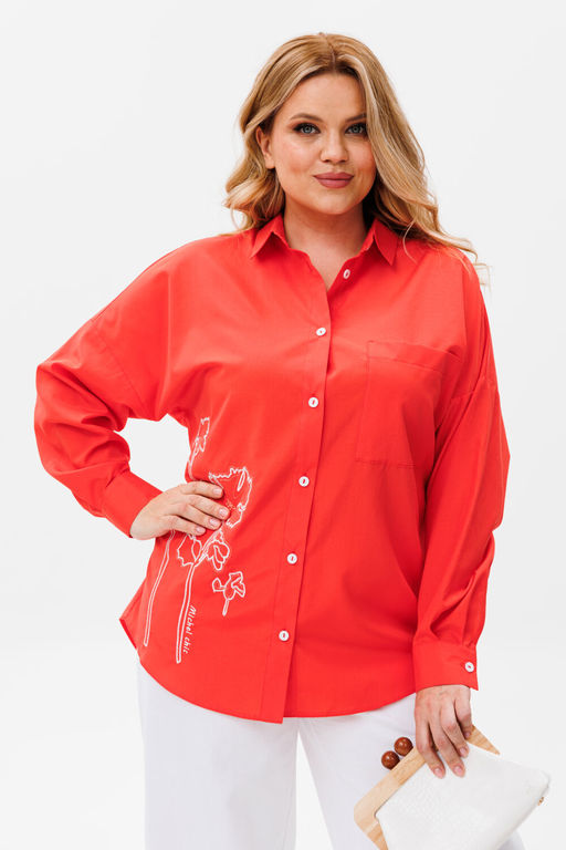 Рубашка Michel Chic 778 коралл  фото 5