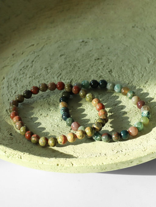 Браслеты парные «Яшма и Унакит», 2 шт. шар №6