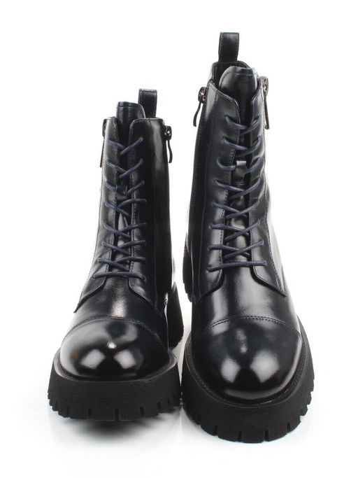 01-B2103B-10F INK BLUE Ботинки демисезонные женские (натуральная кожа, байка)