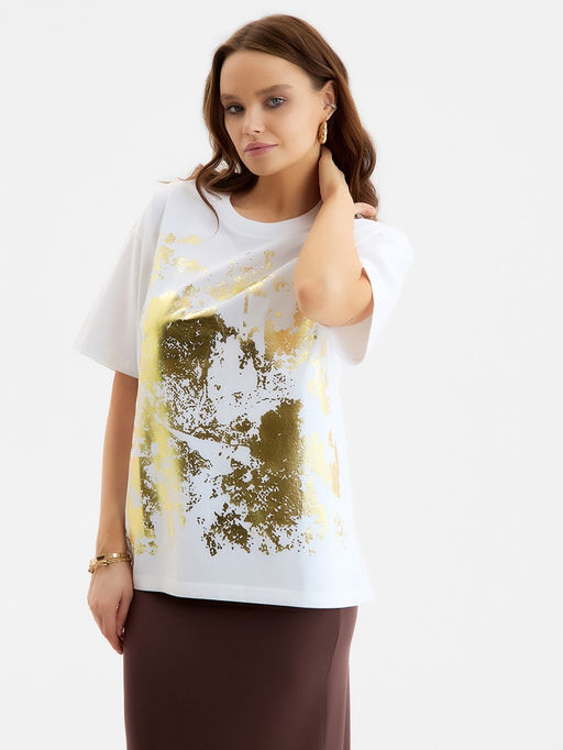 Футболка женская MIST Gold, размер 44, белая