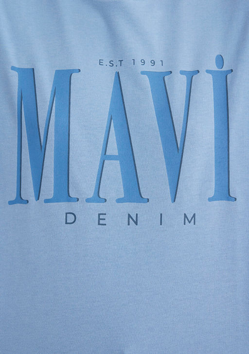 Mavi Logo Bask?l? Mavi Tisort  фото 7