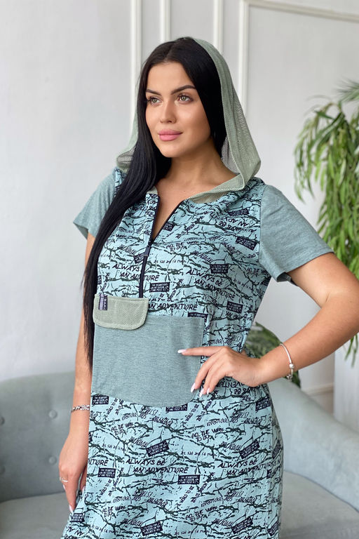 Платье Натали хлопок с капюшоном  фото 7