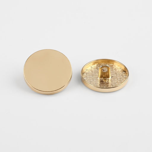 Цена за 2 шт. Пуговицы на ножке, металлические, d=23 мм, набор 5 шт., цвет золотой глянец