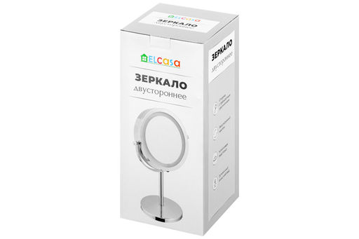 Зеркало двустороннее на подставке 20,5*13,5*33 см Хром со светод.подсвет.,с кнопоч.переключат. - Elan gallery фото 9