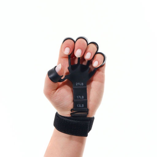 Массажёр для разработки рук и пальцев, с манжетом, 8×14×2.8 см, чёрный