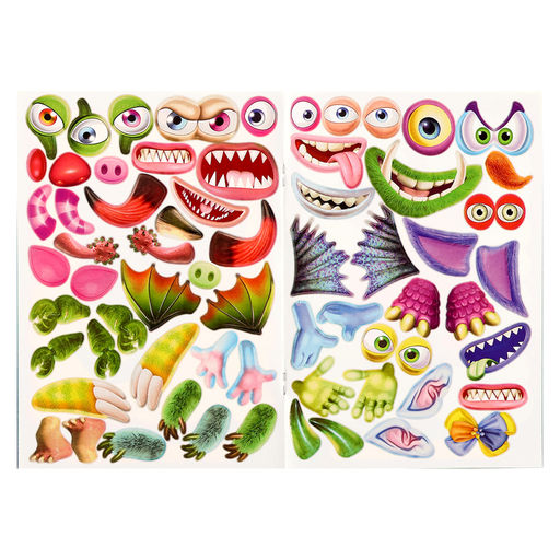 Цена за 3 шт. Книжка с наклейками. Создай своего монстрика. Одноглазенько