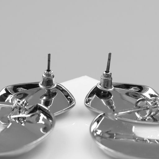 Серьги металл Геометрия диск, цвет серебро - Qf фото 2