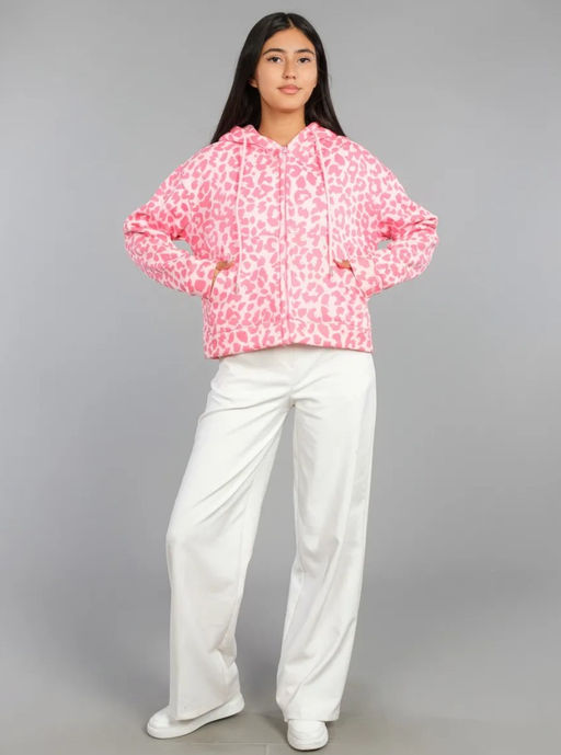 K13432 Толстовка на молнии РОЗОВАЯ