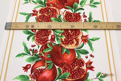 Вафельное полотно (холст) Сочный гранат, ш.0.5м, хлопок-100%, 165гр/м.кв - Купава фото 4