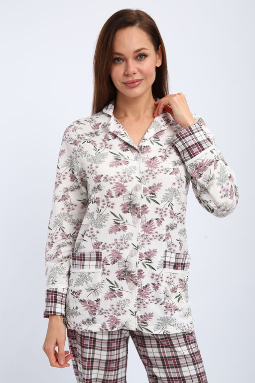 Пижама женская из футера Салли укроп