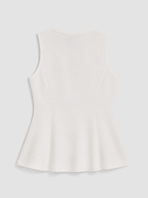 Bisiklet Yaka Peplum Bluz