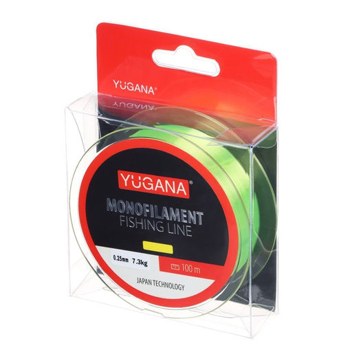 Леска монофильная YUGANA, диаметр 0.25 мм, тест 7.3 кг, 100 м, жёлтая  фото 3