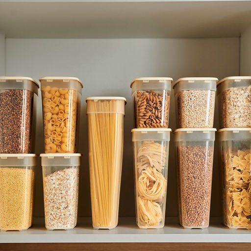 Контейнеров для сыпучих продуктов, набор 4 штуки: 1л, 1,4л 2шт, 1,8л, полипропилен, слоновая кость (Россия) - Домашняя мода фото 4