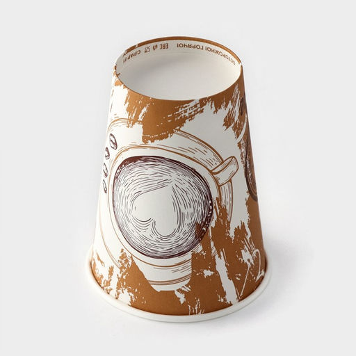 Цена за 50 шт. Стакан бумажный одноразовый «Чай-кофе», 350 мл, 50 шт/уп