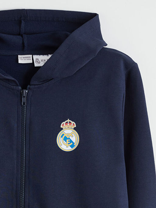 Kap??onlu Real Madrid Bask?l? Erkek ?ocuk E?ofman Tak?m