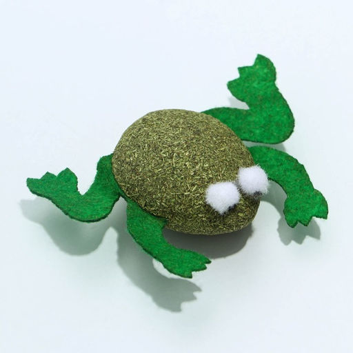 Игрушка для кошек Лягушка из кошачьей мяты, 4 х 3 см - Пушистое счастье фото 2