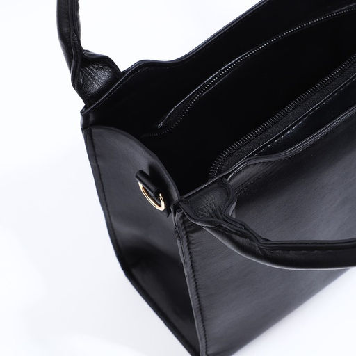 Сумка-тоут на молнии, цвет чёрный - Simaland фото 8