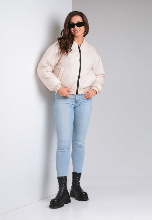 Бомбер Modema 1051-3 ваниль  фото 2