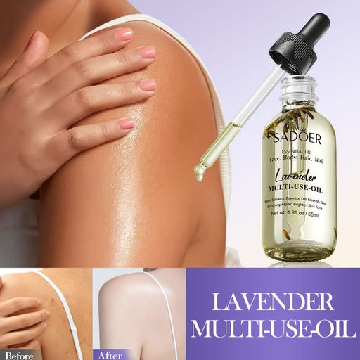 SADOER Масло лаванды для лица, тела, волос, ногтей, 55мл. фото 10