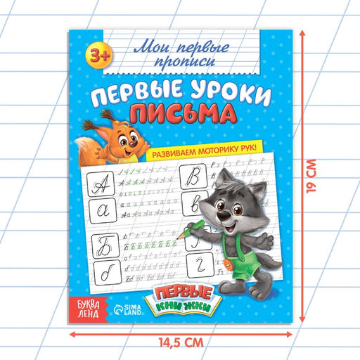 Цена за 2 шт. Прописи «Первые уроки письма», 20 стр.