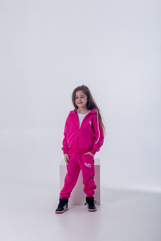 058П Детский костюм на молнии, фуксия - Knitka wear фото 7