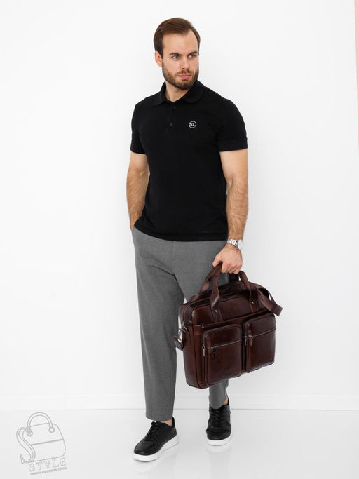 Портфель мужской кожаный 815XXL brown Fuzhiniao