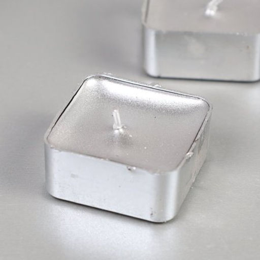 Свеча 25 штук набор Квадрат / M-2507 /уп 24/48/Новогодняя (Серебро) - Галеонтрейд фото 2