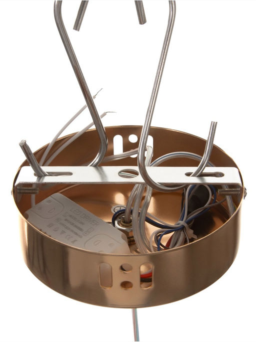 Люстра потолочный BayerLux Stefanie, 70 Вт, LEd, 4000-6000К, золото, 48×48×25 см