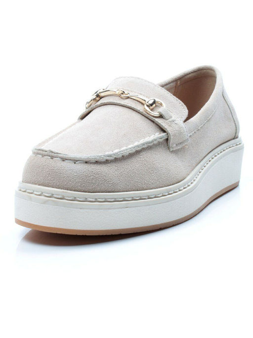 03-5062-5 BEIGE Лоферы женские (натуральная замша) - No name фото 6