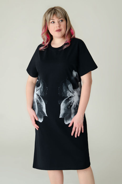 Арт. 4157 Туника женская 52-60 (5 шт) Цвет:черный