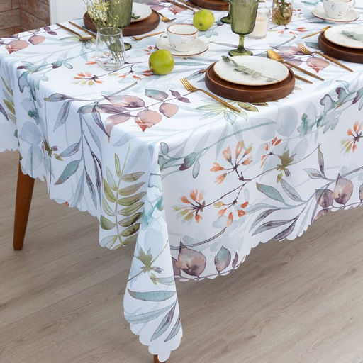 Скатерть Доляна. Акварельные листья, 145?220 см, 100% п/э