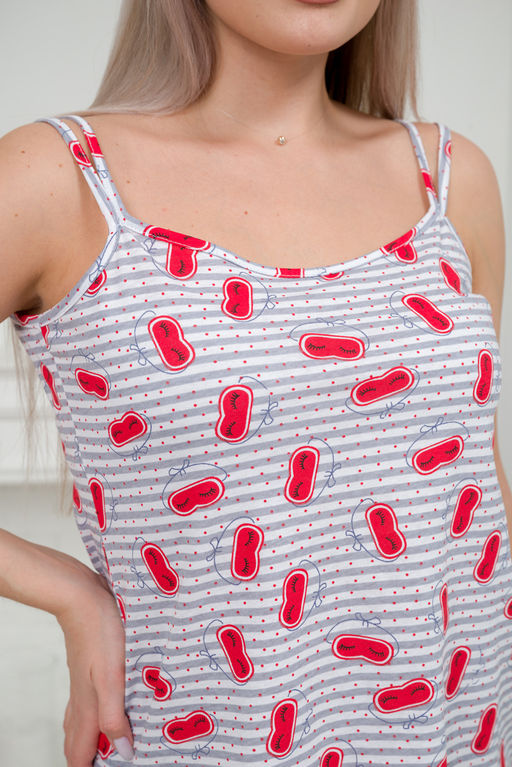 Ночная сорочка из кулирки Оливия красный морфей - Амадэль фото 2