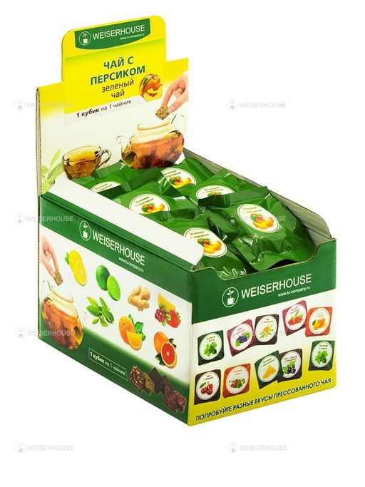 Зеленый с персиком кубики 5-7гр, ШТ 1упХ50 шт