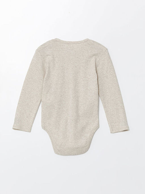 Bisiklet Yaka Uzun Kollu Basic Erkek Bebek ??t??tl? Bodysuit
