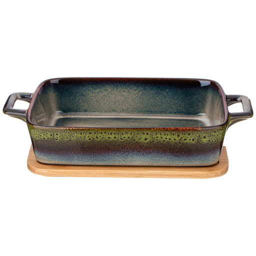 ФОРМА ДЛЯ ЗАПЕКАНИЯ REACTIVE GREEN С БАМБУК. КРЫШКОЙ 30,2*18*5,5 СМ - Agness фото 6